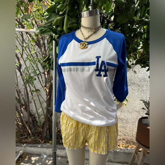 PINK Victoria's Secret Blue and White Long Sleeve Tee - Picture 1 of 9